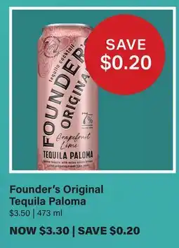 LCBO Founder's Original Tequila Paloma offer