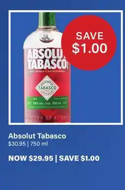 LCBO Absolut Tabasco offer