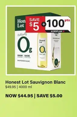 LCBO Honest Lot Sauvignon Blanc offer