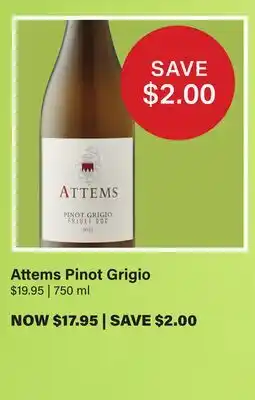 LCBO Attems Pinot Grigio offer