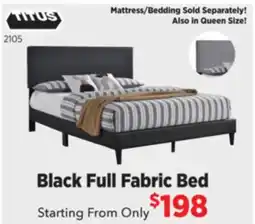 Surplus Furniture Black Fabric Full Bed offer