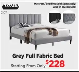 Surplus Furniture Grey Full Fabric Bed offer