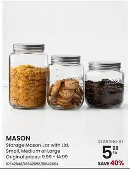 Stokes Storage Mason Jar with Lid offer