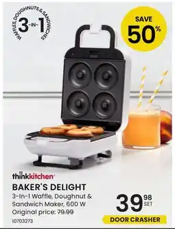 Stokes BAKER'S DELIGHT 3-in-1 Waffle, Doughnut & Sandwich Maker offer