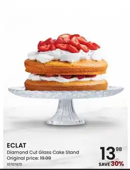 Stokes ECLAT Diamond Cut Glass Cake Stand offer