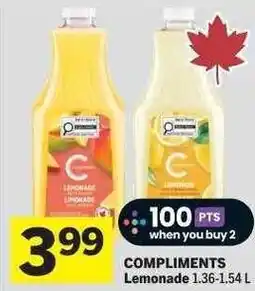 Co-op COMPLIMENTS Lemonade offer