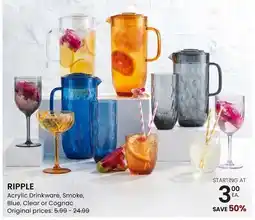 Stokes RIPPLE Acrylic Drinkware offer