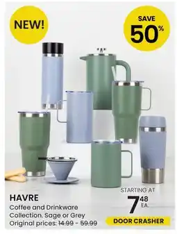 Stokes HAVRE Coffee and Drinkware Collection offer