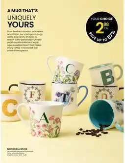 Stokes MONOGRAM MUGS Personalized Monogrammed Mugs offer
