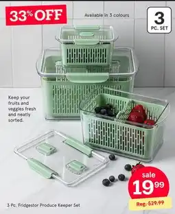 Kitchen Stuff Plus 3 Pc. Fridgestor Produce Keeper Set offer