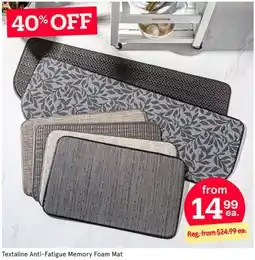 Kitchen Stuff Plus Textaline Anti-Fatigue Memory Foam Mat offer