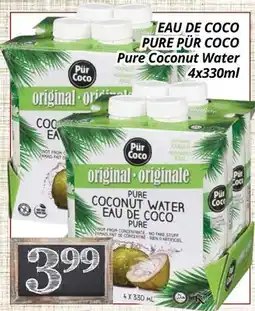 Supermarché PA EAU DE COCO PURE PÜR COCO | Pure Coconut Water offer