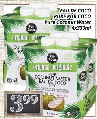 Supermarché PA EAU DE COCO PURE PÜR COCO | Pure Coconut Water offer