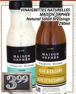 Supermarché PA VINAIGRETTES NATURELLES MAISON ORPHÉE | Natural Salad Dressings offer