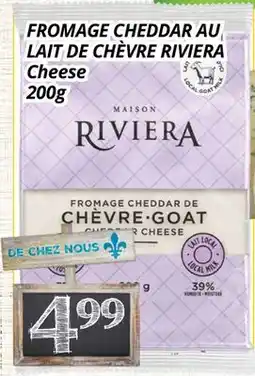 Supermarché PA FROMAGE CHEDDAR AU LAIT DE CHÈVRE RIVIERA | Cheese offer