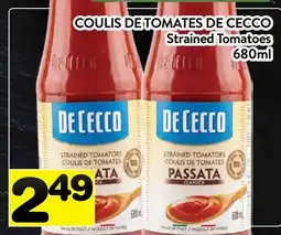 Supermarché PA COULIS DE TOMATES DE CECCO | STRAINED TOMATOES offer