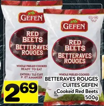 Supermarché PA BETTERAVES ROUGES CUITES GEFEN | Cooked Red Beets offer