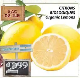 Supermarché PA CITRONS BIOLOGIQUES | Organic Lemons offer