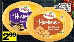 Supermarché PA HUMMUS OU BABA GHANOUSH FONTAINE SANTÉ offer