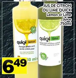 Supermarché PA JUS DE CITRON OU LIME QUICK | Lemon or Lime Juice offer