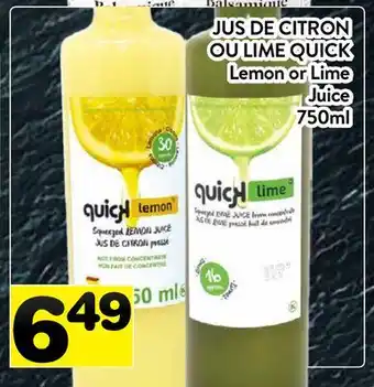 Supermarché PA JUS DE CITRON OU LIME QUICK | Lemon or Lime Juice offer