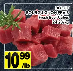 Supermarché PA BOEUF BOURGUIGNON FRAIS | FRESH BEEF CUBES offer