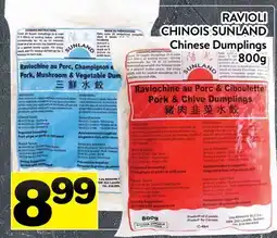 Supermarché PA CHINOIS SUNLAND RAVIOLI | Chinese Dumplings offer