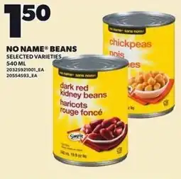 Loblaws No name beans offer