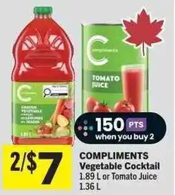 Co-op COMPLIMENTS Vegetable Cocktail offer