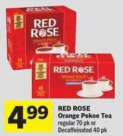 Co-op RED ROSE Orange Pekoe Tea offer