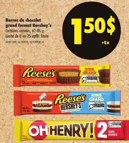 Maxi Barres de chocolat grand format Hershey's offer