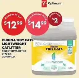Loblaws Purina tidy cats lightweight cat litte offer