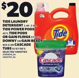 Loblaws Tide laundry detergent, tide power pods, tide pods, cascade tubs offer
