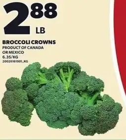 Loblaws Broccoli crowns offer