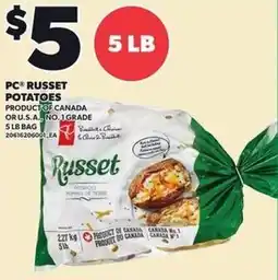Loblaws Pc russet potatoes offer
