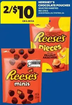 Real Canadian Superstore Hershey's chocolate pouches offer
