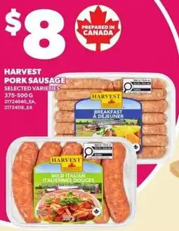 Loblaws Harvest pork sausage offer