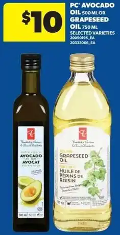 Real Canadian Superstore Pc avocado oil or grapeseed oil offer
