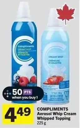 Co-op COMPLIMENTS Aerosol Whip Cream Whipped Topping offer