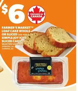 Loblaws Farmer's market™m loaf cake whole or sliced or simple joy iced sliced cake offer