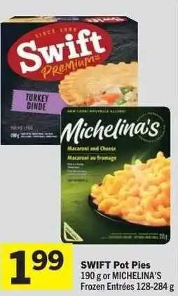 Co-op SWIFT Pot Pies or MICHELINA'S Frozen Entrées offer