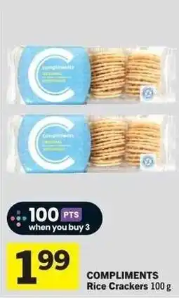Co-op Compliments Rice Crackers offer