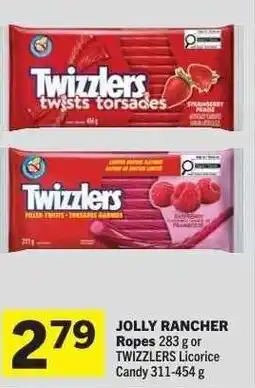 Co-op Jolly Rancher Ropes or Twizzlers Licorice Candy offer