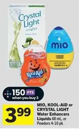 Co-op MIO, KOOL-AID or CRYSTAL LIGHT Water Enhancers Liquids or Powder offer