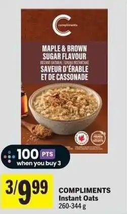 Co-op Compliments Instant Oats offer