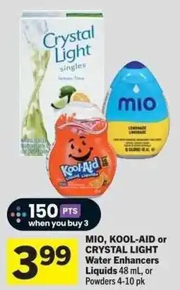 Co-op Mio, Kool-Aid or Crystal Light Water Enhancers Liquids, or Powders offer