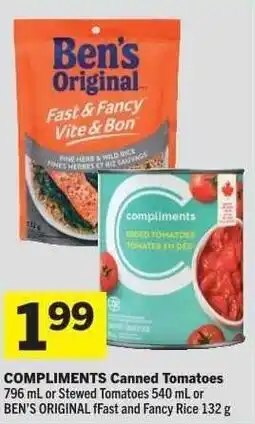 Co-op COMPLIMENTS Canned Tomatoes or BEN'S ORIGINAL fFast and Fancy Rice offer