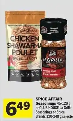 Co-op SPICE AFFAIR Seasonings or CLUB HOUSE La Grille Seasonings or Spice Blends offer