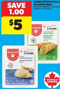 Real Canadian Superstore Summ! spring rolls or dumplings offer
