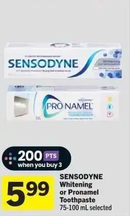 Co-op SENSODYNE Whitening or Pronamel Toothpaste offer